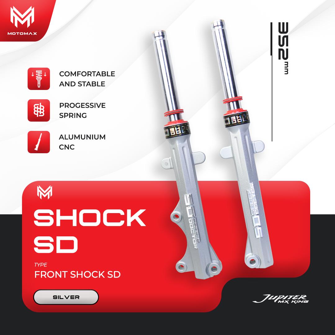 SHOCK DEPAN 1 SET PNP JUPITER MX Lama, JUPITER MX New, JUPITER MX 135 New dll - SD DOCTOR (Desain Sporty)